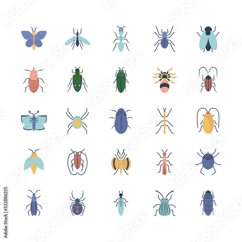 ant and insect concept icon set, flat style © Jeronimo Ramos