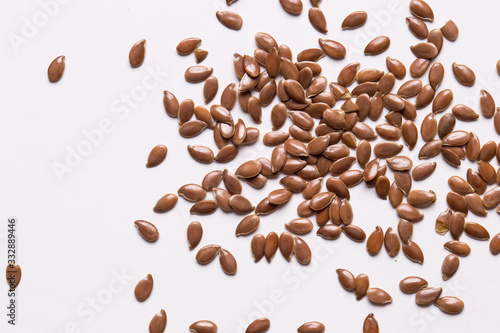 Flax seeds close-up. Flax Seed Texture Macro
