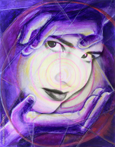 Reiki Healing Hands Painting Creative Artist Portrait