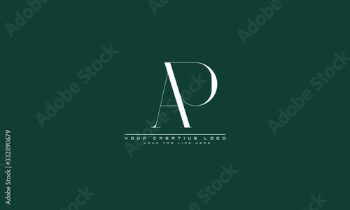 AP PA abstract vector logo monogram template