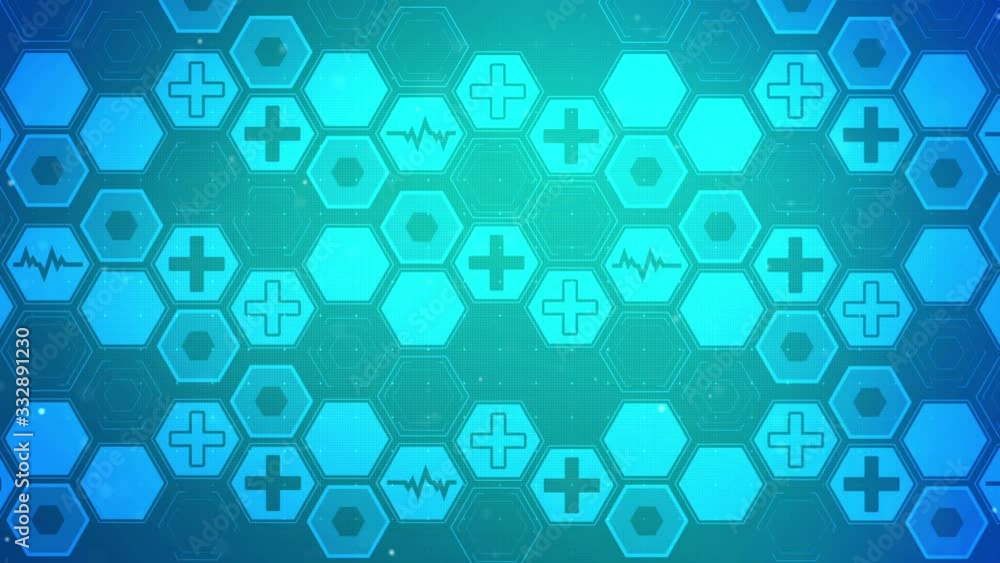 Hexagon health plus pattern background concept, Medical science and research for report presentation, Creating credibility for the organization. Hexagon health plus pattern background concept, Medical science and research for report presentation, Creating credibility for the organization.