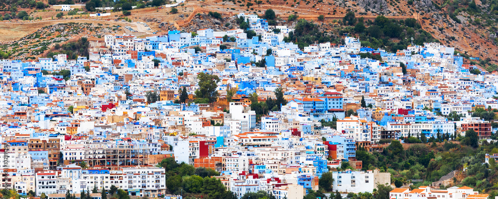 Obraz premium View of the blue city of Chefchaouen, Morocco.