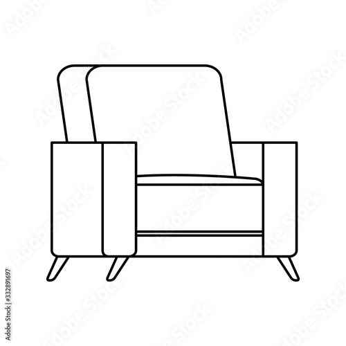 comfortable couch line style icon vector illustration design