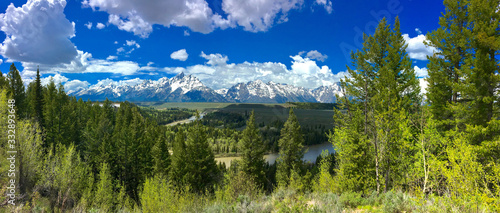 Grand Tetons from the snake river overlook, Wyoming 