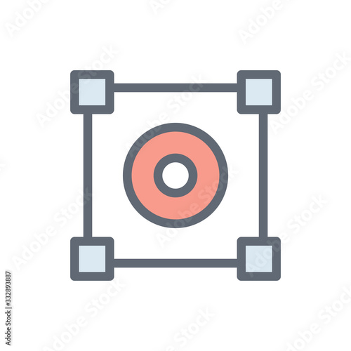 Crop Vector Colour with Line Icon Illustration.