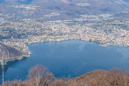 Fototapeta Naklejka Na Ścianę i Meble -  Aerial view of Lugano