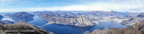Aerial view of the Lake of Lugano