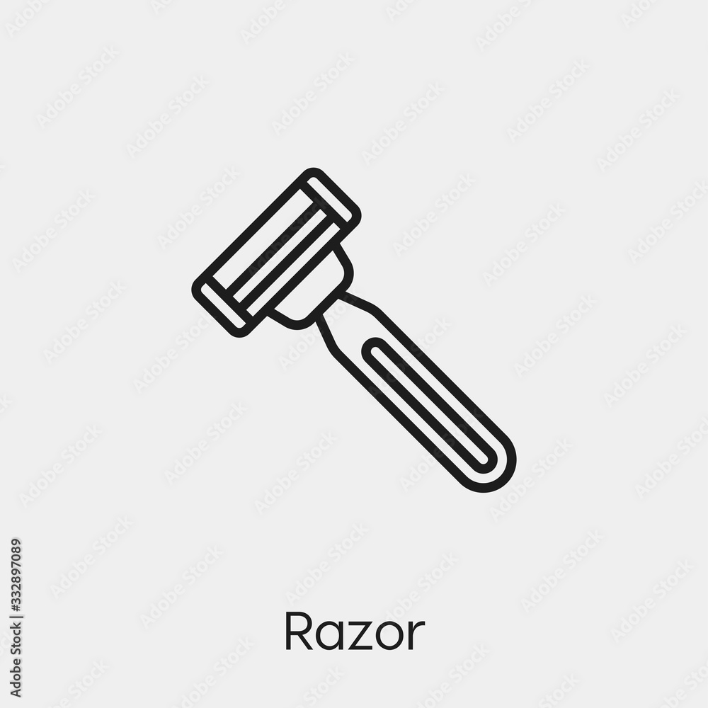 razor icon vector. Linear style sign for mobile concept and web design. blade symbol illustration. Pixel vector graphics - Vector. razor icon vector. Linear style sign for mobile concept and web design. blade symbol illustration. Pixel vector graphics - Vector.