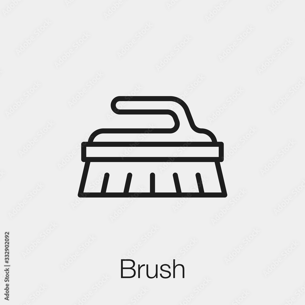 cleaning brush icon vector. Linear style sign for mobile concept and web design. cleaning brush symbol illustration. Pixel vector graphics - Vector. cleaning brush icon vector. Linear style sign for mobile concept and web design. cleaning brush symbol illustration. Pixel vector graphics - Vector.
