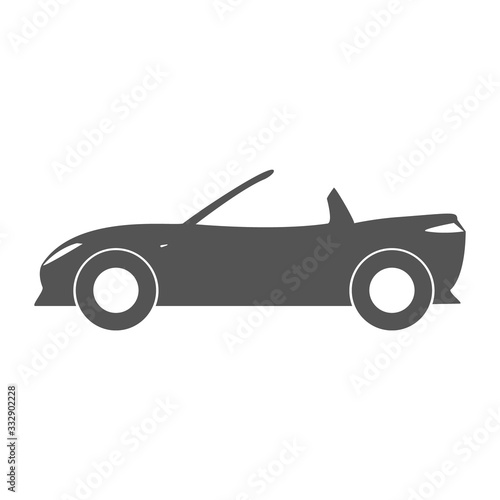 Car icon in flat trendy style. Transport symbol vector illustration isolated on white. Automobile silhouette in grey color design