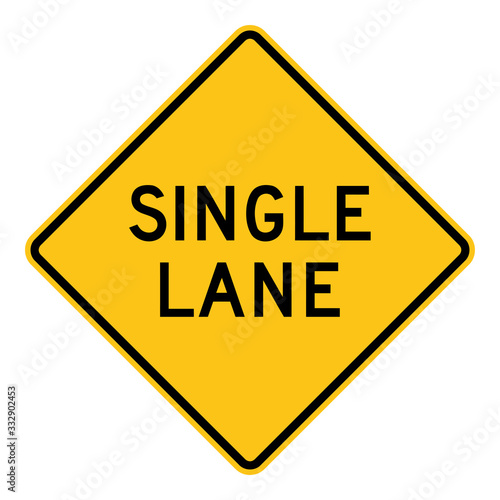 Single Lane Road Sign Clipart