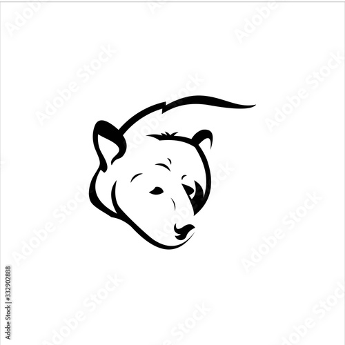 bear vector logo graphic modern abstract