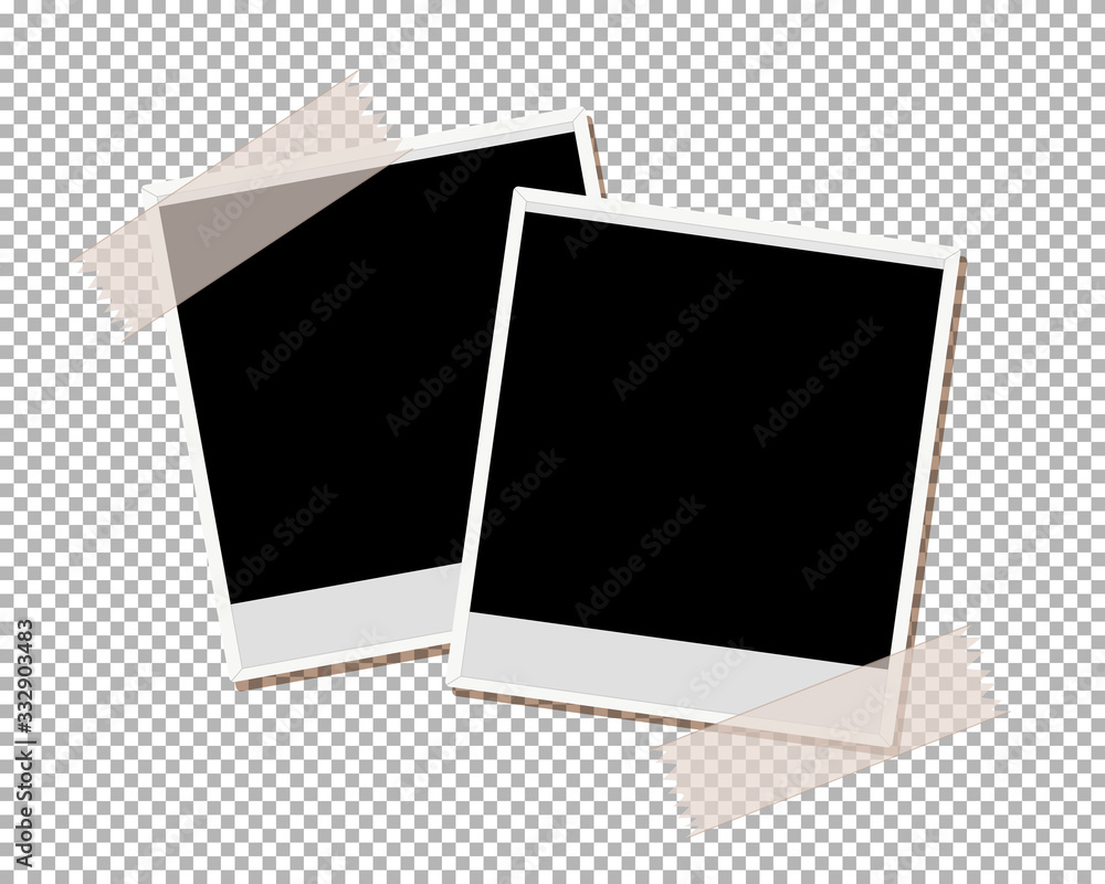 Two photo frames on transparent background Two photo frames on transparent background