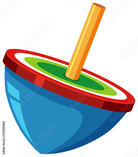 spinning top on white background