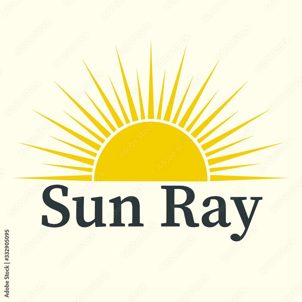 Fototapeta premium Sun logo. Vector design Template.