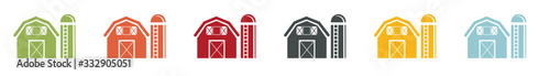 Farm building with a silo