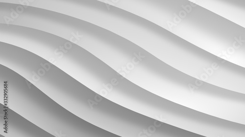 White gray gradient geometric abstract background. Elegant curved lines and shape with color graphic design. 3d Rendering.....
