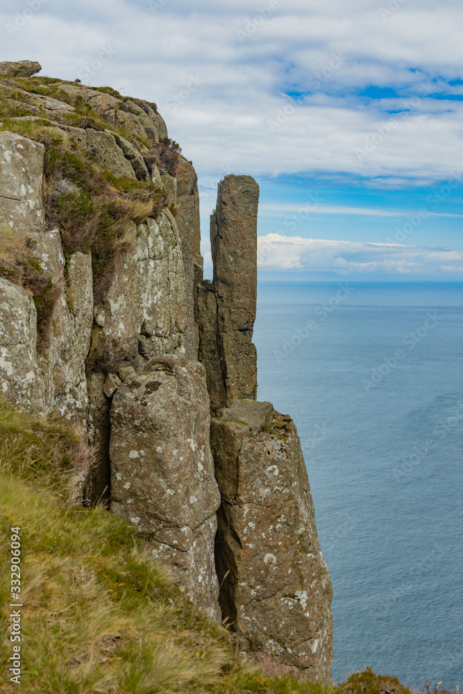Fairhead cliffs rock formations, Ballycastle, Causeway coast and glens, County Antrim, Northern Ireland