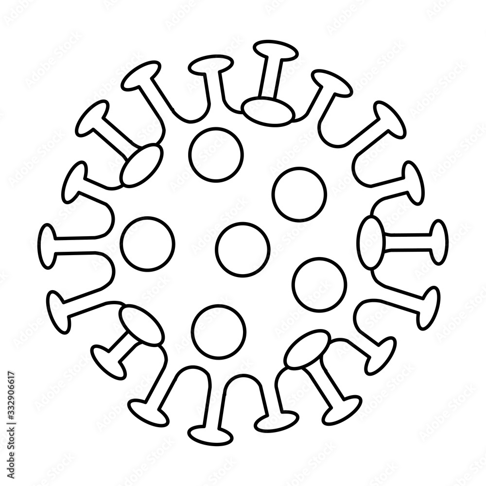 particle of covid 19 isolated icon vector illustration design particle of covid 19 isolated icon vector illustration design