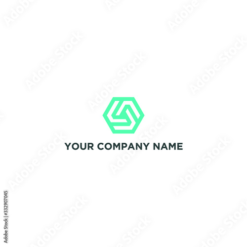 Free Download letter hexagon with cyan colors - GFXLoad