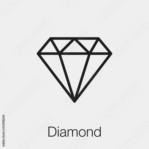 diamond icon vector sign symbol