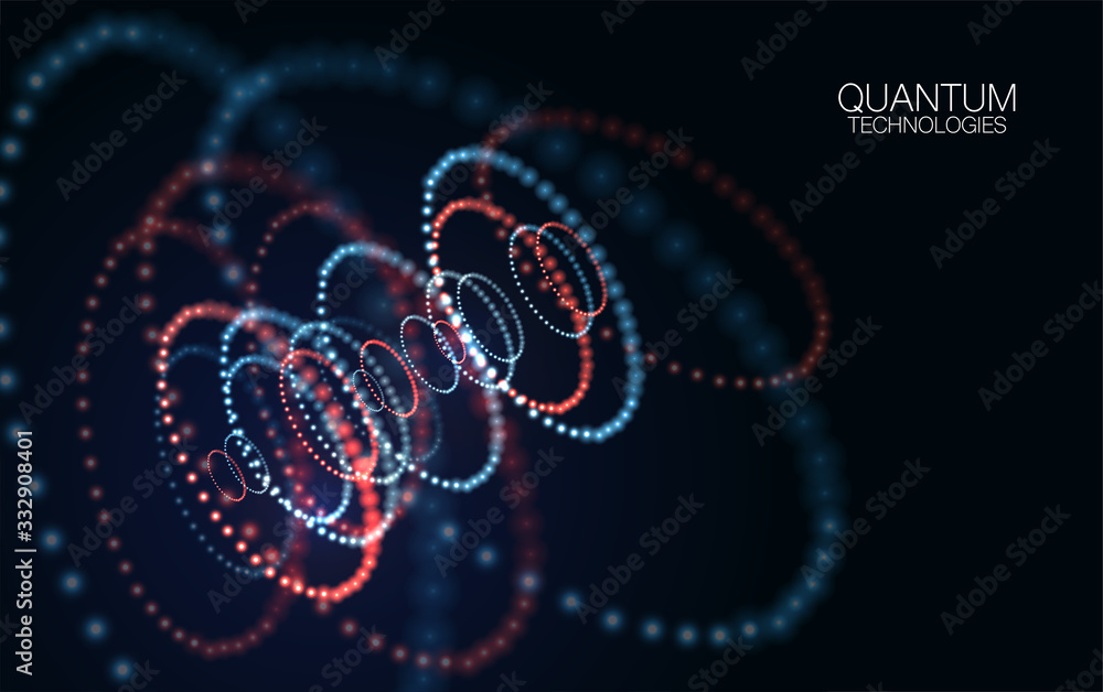 Abstract quantum technology background Abstract quantum technology background