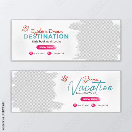facebook cover and banner template for ads