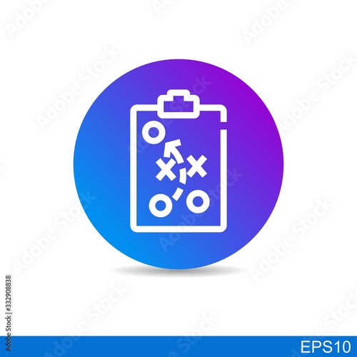 strategy icon with circular images, crosses and arrows.vector illustration