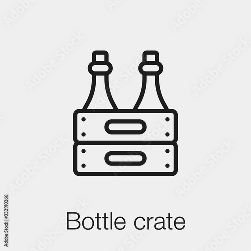 bottle crate icon vector sign symbol