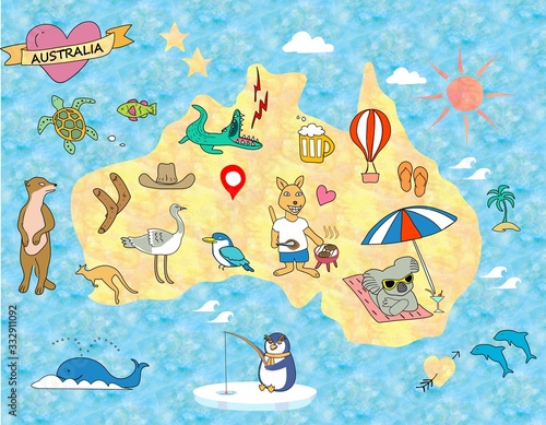 オーストラリアの動物地図