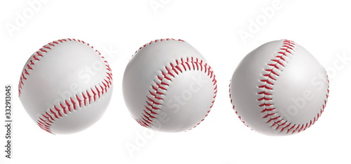 Set baseball isolated on white background, clipping path © dule964