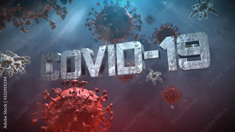 coronavirus covid-19 virus epidemic disease 3d render