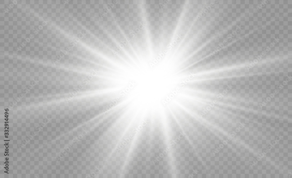 Fototapeta premium Jasne, białe gwiazdy.