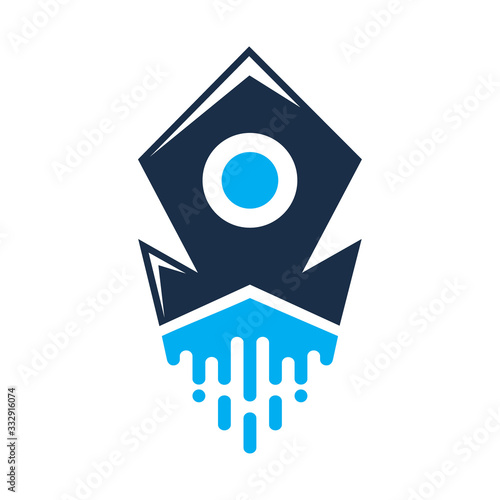 rocket logo icon vector template