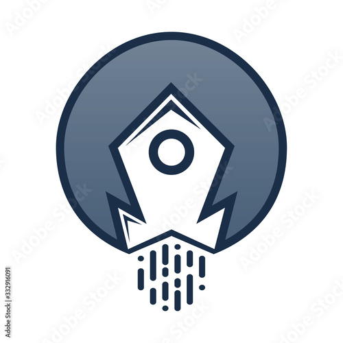 rocket logo icon vector template