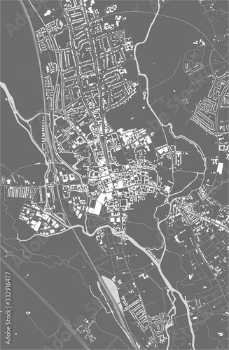 map of the city of Oxford, Oxfordshire, South East England, England, UK
