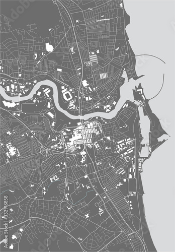 map of the city of Sunderland, Tyne and Wear, North East England, England, UK photo