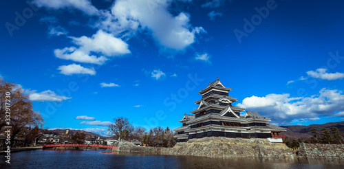 Reflexion of the Matsumoto Castle in the Water Surface  Japan