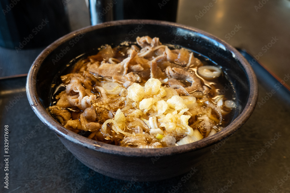 Japanese noodles, grilled pork flavor noodles