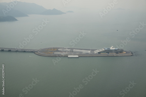 Obraz na płótnie Hong Kong-Zhuhai-Macao Bridge Hong Kong Broken Tunnel Exit w salonie