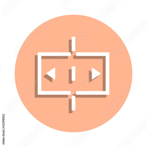 Wideningcell badge icon. Simple glyph, flat vector of web icons for ui and ux, website or mobile application
