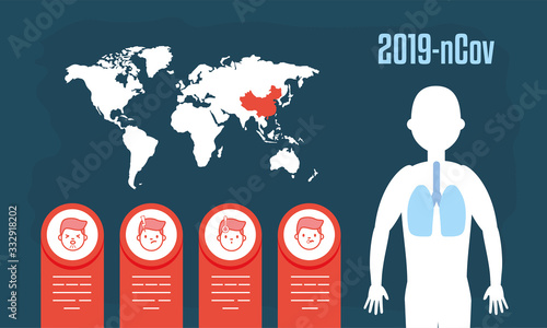 covid19 pandemic statistics with earth planet and human silhouette