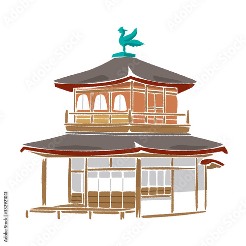 銀閣寺のイラスト