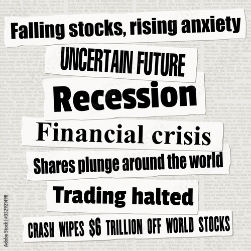 Stock market crisis vector