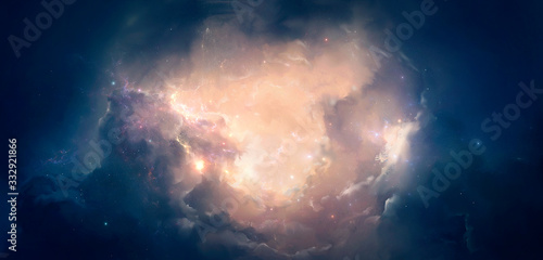 Fotografia Nebula on a background of outer space