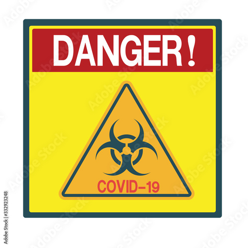 Prohibition icon shape. biological hazard risk logo symbol. Contamination epidemic virus da