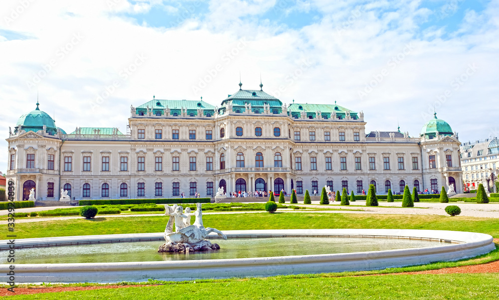 Beklvedere Palace and garden, Vienna, Austria