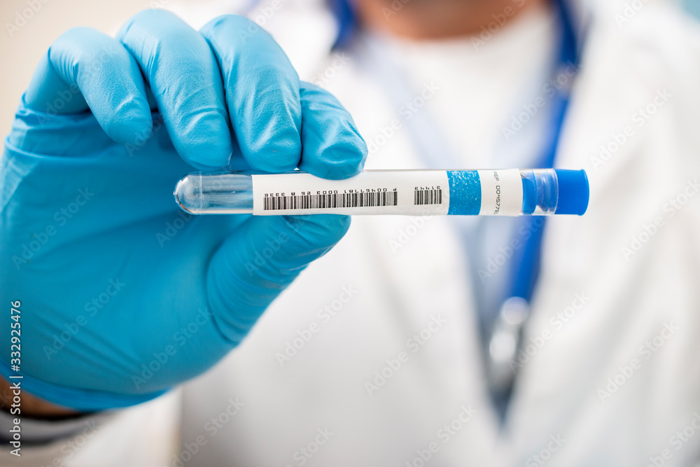 caucasian doctor with test tube caucasian doctor with test tube