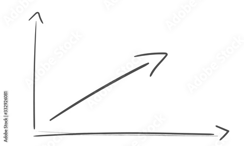Pfeil Diagramm Anstieg steigt Gewinn Business Börse Zeichnung Skizze Stift 