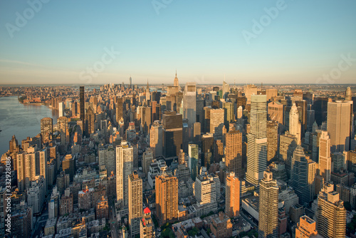 New York City skyline  aerial view